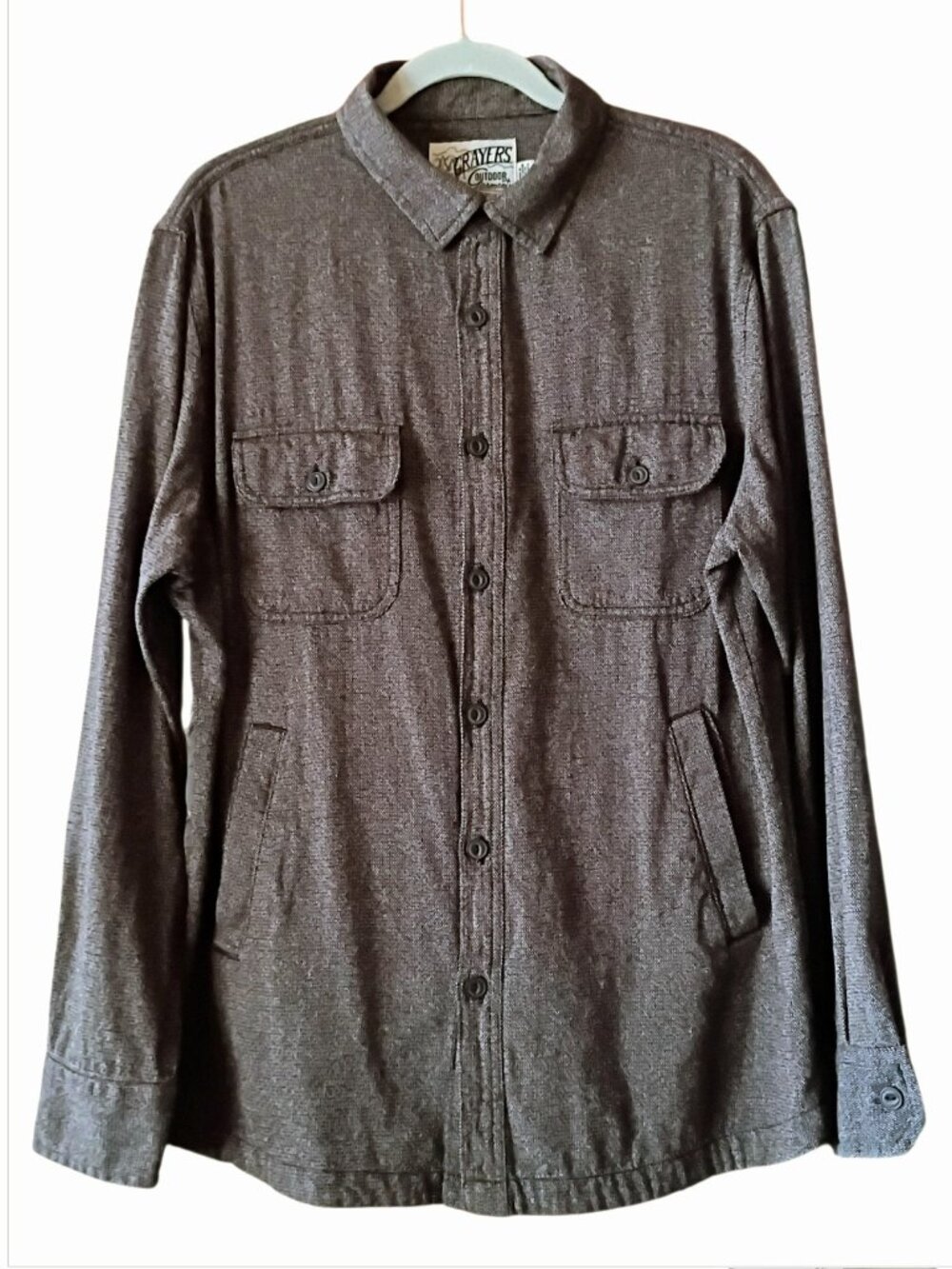 CRAYERS Men's Outdoor Garments Shirt Brown Cotton LARGE